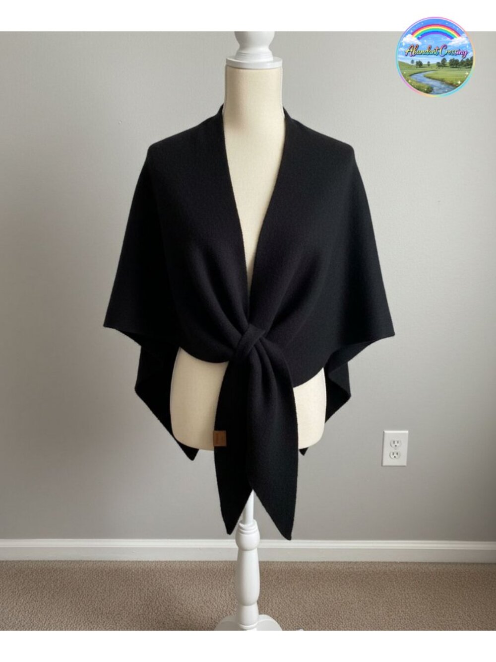 Fleece Poncho Wrap Shawl Women Knit Sweater Scarf Warm